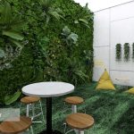 konsep desain cafe unit rumah contoh garden hous di kawasan pemukiman moderen grandwisata