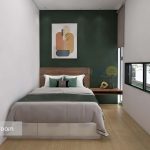 kamar utama unit rumah contoh garden hous di kawasan pemukiman moderen grandwisata